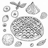 Waffles Coloring Pages  Coloring Home sketch template