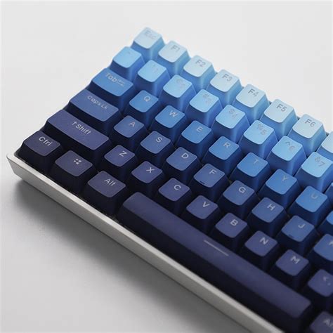 122PCS Gradient Dark Blue Keycap Set PBT Keycapoem Profile - Etsy