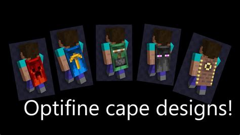 Optifine capes designs of Minecon capes - YouTube