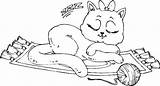 Coloring Clipart Rug Carpet Sitting Kids Pages School People Child  sketch template