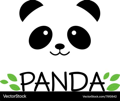 Panda sign panda logo panda Royalty Free Vector Image