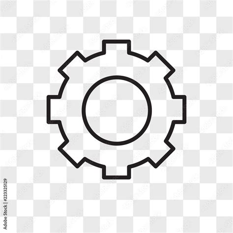 Gear vector icon isolated on transparent background, Gear logo design Stock Vector | Adobe Stock