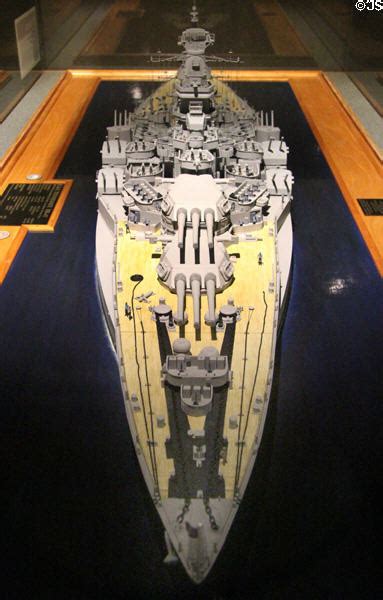 Model of USS Tennessee BB-43 which fought in WWII at National Museum of the Pacific War ...