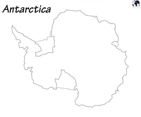 Printable Blank Antarctica Map with Outline, Transparent Map in 2023 | Antarctica, Genealogy map ...