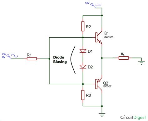 Push Pull Amplifier Circuit Diagram - Class A, Class B and Class AB Amplifiers