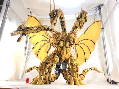 A Lego king ghidorah from Japan (I don't know who built it) : r/lego