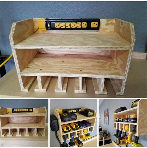 Charging station/tool holder | Diy garage storage, Garage storage ...