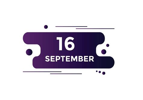 september 16 calendar reminder. 16th september daily calendar icon ...