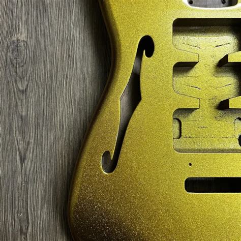 SEMI-HOLLOW STRAT GUITAR body North American Alder gold guitar Bodies ...