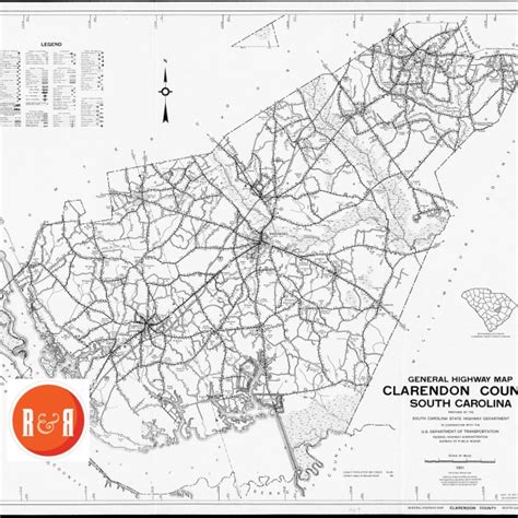 CLARENDON COUNTY - Old SCDOT MAPS - Clarendon County