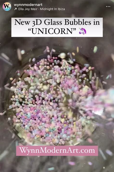 3D Bubbles “Unicorn Iridescent” (Glass) – WYNN modern art.