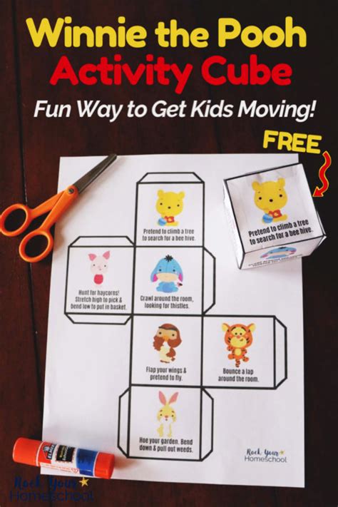 Free Winnie the Pooh-Inspired Activity Cube to Get Up & Move | Winnie the pooh, Activity cube ...