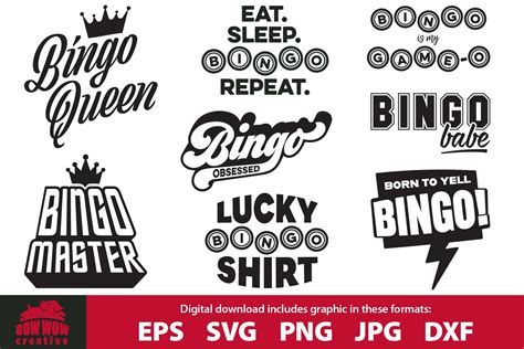 Bingo quotes bundle - SVG, EPS, JPG, PNG, DXF files (299731) | Cut ...