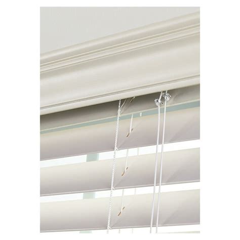 LEVOLOR 2-in Cordless White Faux Wood Blinds (Common: 30-in; Actual: 29 ...