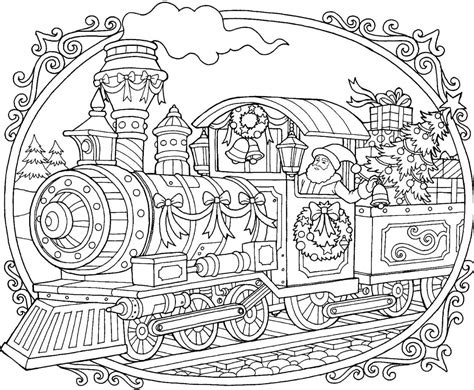 Christmas Train Coloring Pages