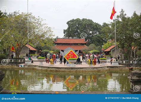 Hai Duong, Vietnam - 24 Jan 2023: View of Bia Pagoda - a Place To Worship the Famous Physican ...