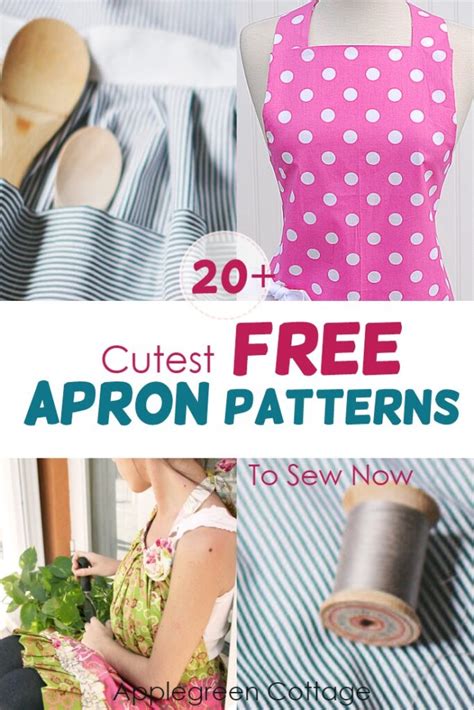 20+ Free Apron Patterns To Sew In 2021 - AppleGreen Cottage