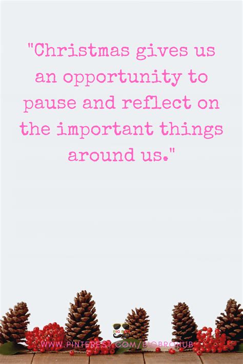 "Christmas gives us an opportunity to pause and reflect on the ...