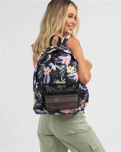 Shop Roxy Home Tour Backpack In Anthracite S Rg Tropical Breeze - Fast ...