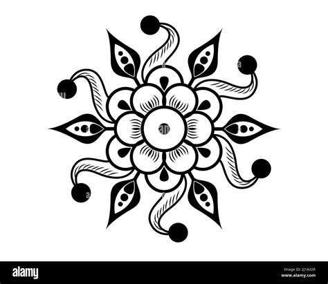 Indian Traditional and Cultural Rangoli Mandala design concept of ...