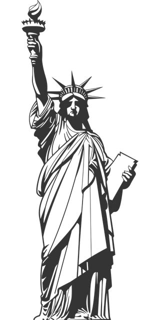 Imagen gratis en Pixabay - América, Ellis Island, Famosos Statue Of Liberty Drawing, Liberty ...