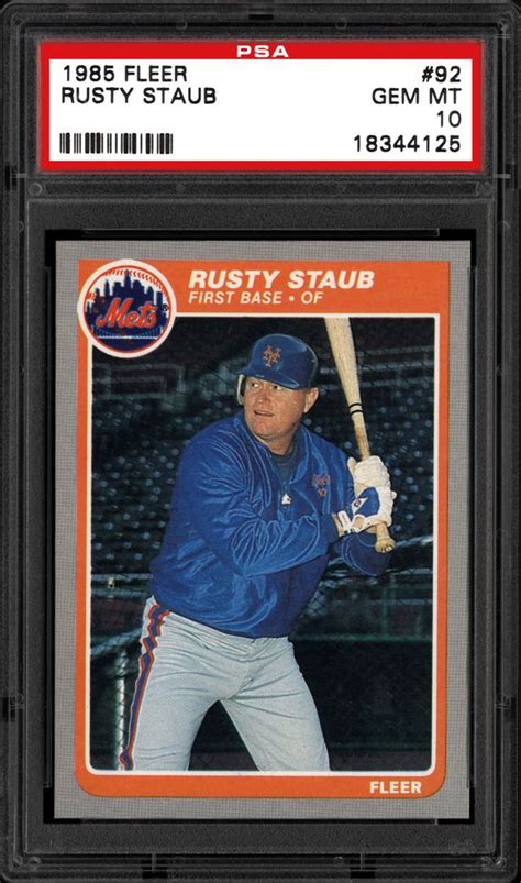 Auction Prices Realized Baseball Cards 1985 FLEER Rusty Staub Summary