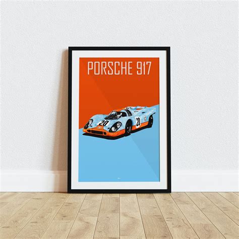 Porsche 917 Gulf Livery Poster Racing Icons: Le Mans Prototypes Wall ...