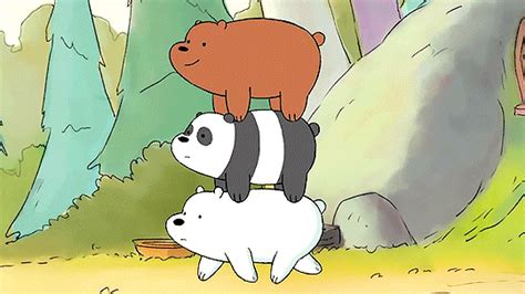 we bare bear / 위 베어 배어 / gif / 판다 / 북극곰 / 곰 / 불곰 / 애니메이션 / 미국애니 ...