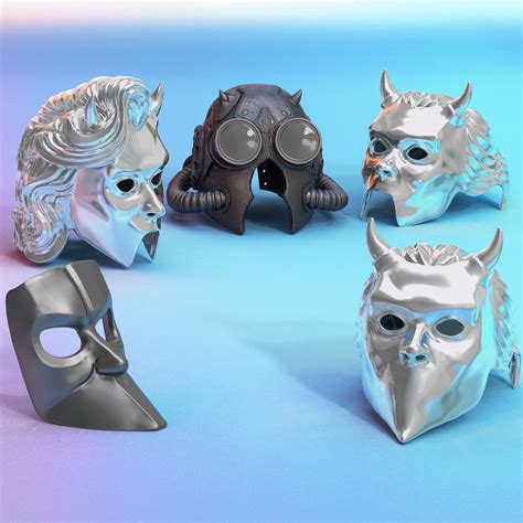 ArtStation - Collection of masks from the band GHOST BC 3D print model