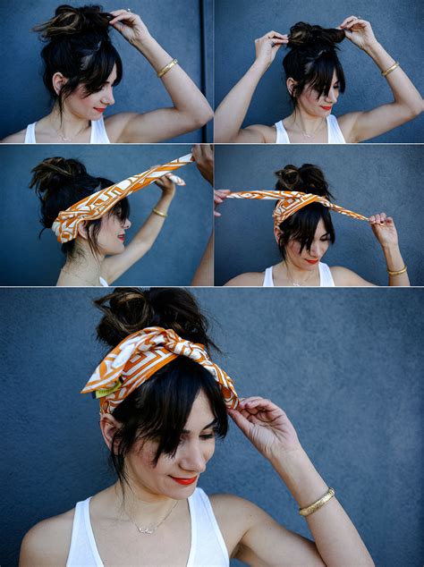 How to Tie a Scarf in your Hair - Learn 4 New Ways to Wear a Scarf