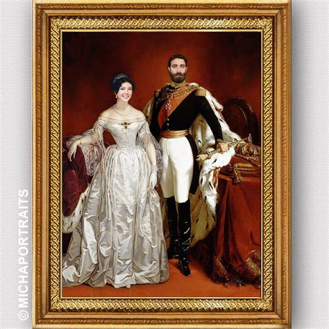 Custom couple portraitRoyal coupleCouple | Etsy