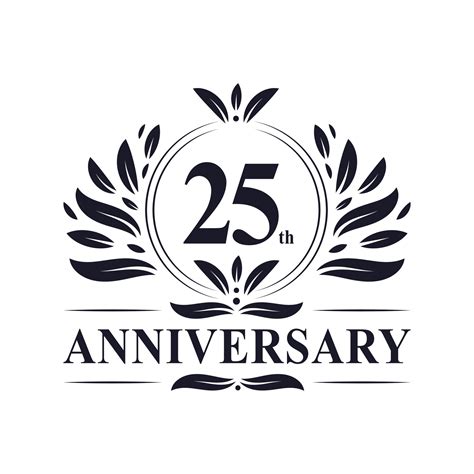 25th Anniversary celebration, luxurious 25 years Anniversary logo design. 2343734 Vector Art at ...