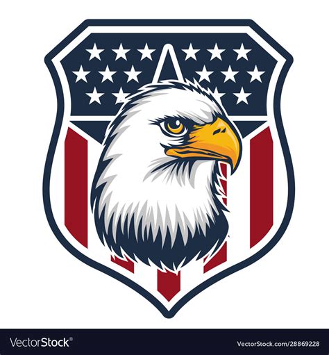 Eagle made in usa united states america logo Vector Image