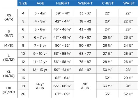 Boys Size Chart - Customer Service | French Toast - French Toast