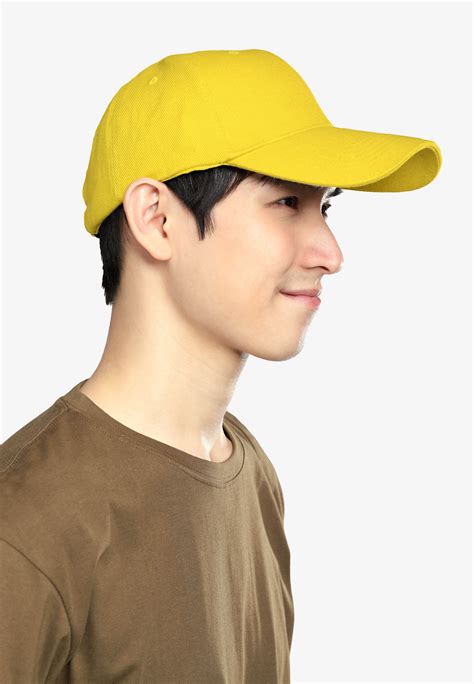 6 Panel Baseball Cap Adult Unisex-Yellow (P-C01-03) - Panbasic