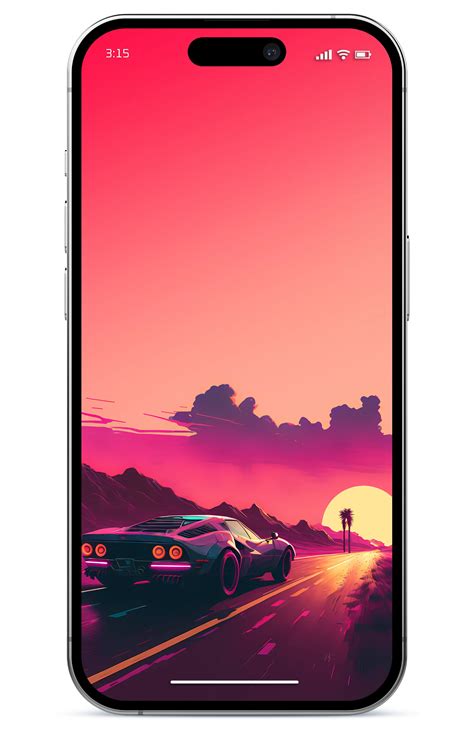 Phone Wallpaper 4K | Ai Generated Sunset Road Car - Heroscreen