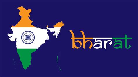 Premium Vector | Indian Bharat map embedded with Indian Bharat flag ...