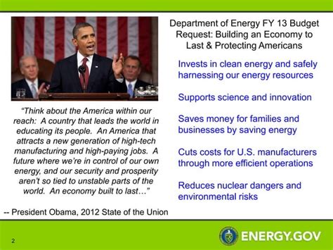 US Department of Energy FY2013 Proposed Budget | PPT