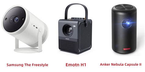 Samsung The Freestyle vs. Anker Nebula Capsule II vs. Emotn H1 ...