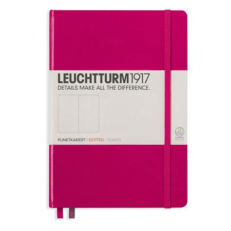 Leuchtturm 1917 Medium A5 Dot Grid Notebook - Berry - CHARALS Vancouver, Fine Pens, Luggage ...