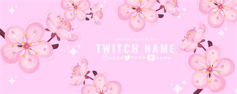 Twitch Banner Pink Cherry Blossom - Etsy