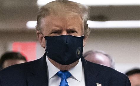 Donald Trump Wears Face Mask In Public For First Time