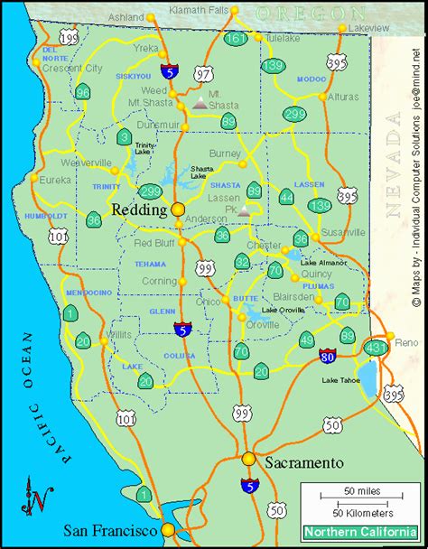 Map of Northern California