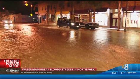 North Park Main Break: Massive flooding causes massive damage | cbs8.com