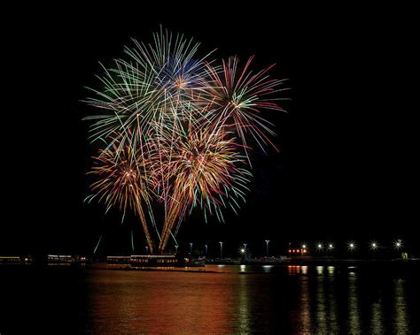 Fireworks on Chicago Navy Pier Photograph by Elvira Peretsman | Fine Art America