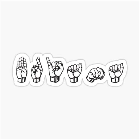 "Briana - Name Hand Sign Language ASL Gift " Sticker for Sale by ...