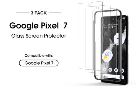 amFilm (3 Pack) Compatible with Google Pixel 7 Tempered Glass Screen ...