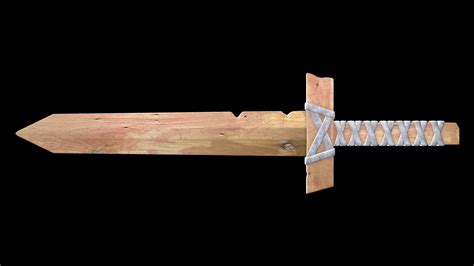 A distressed wooden sword I finished up today for a client. : r/blender