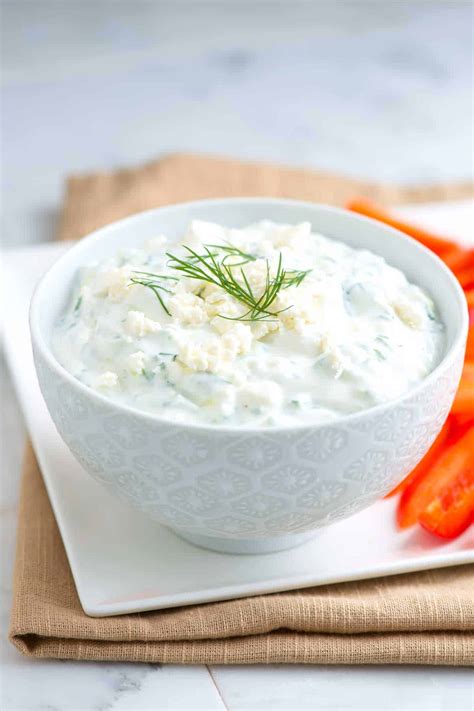 Creamy Tzatziki Sauce Recipe with Feta