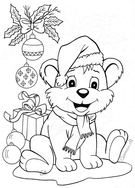 Christmas Animal Coloring Pages